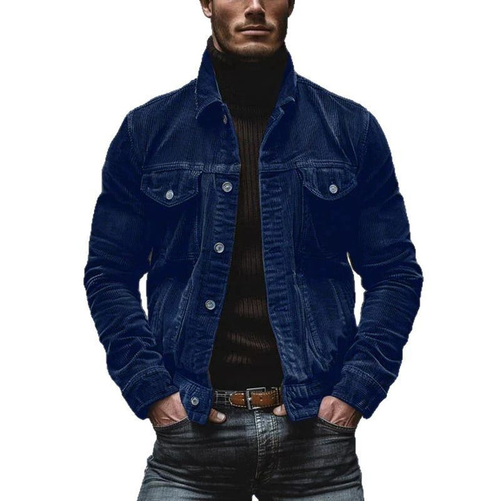 Men's cord jacket with classic cut and practical chest pockets Lisslune