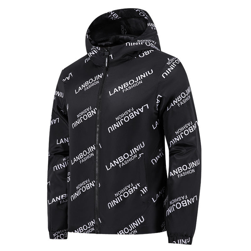 Men's Lightweight Functional Jacket with Stylish Print Lisslune