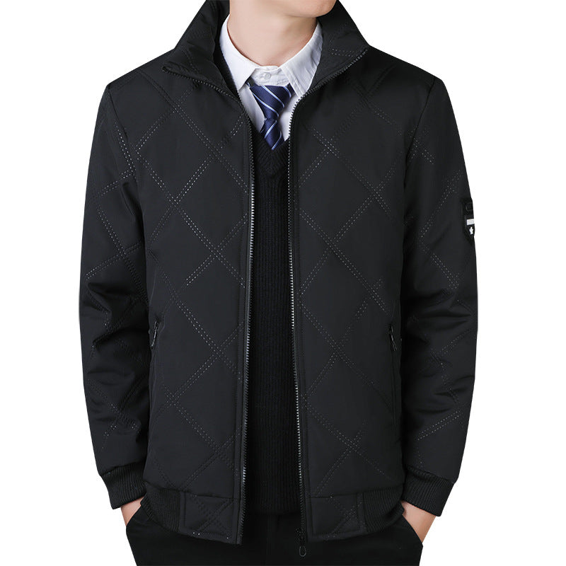 Men's elegant quilted jacket with modern pattern Lisslune