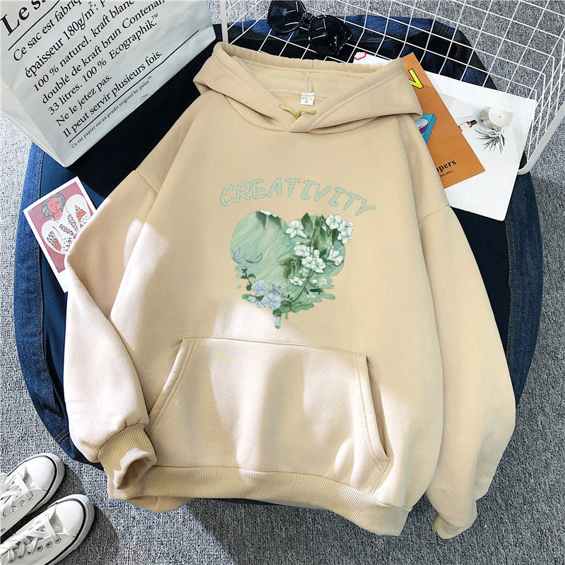 Women's hoodie with creative heart motif Lisslune