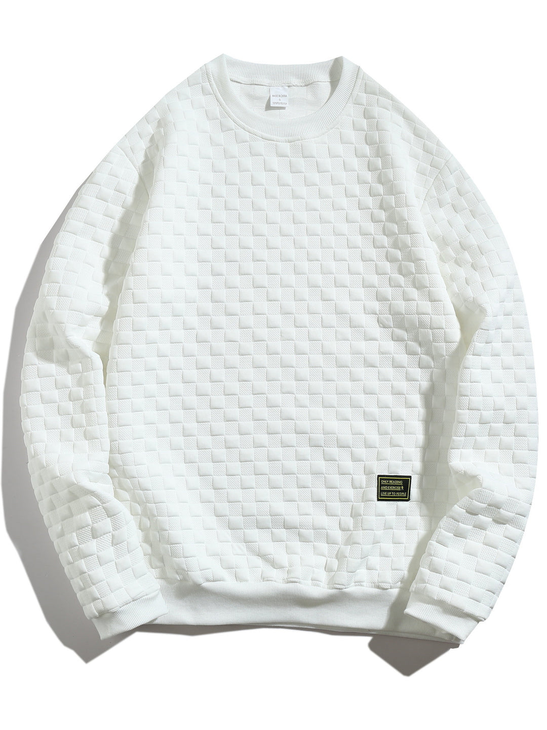 Men's casual textured sweater with round neck and elastic cuffs Lisslune