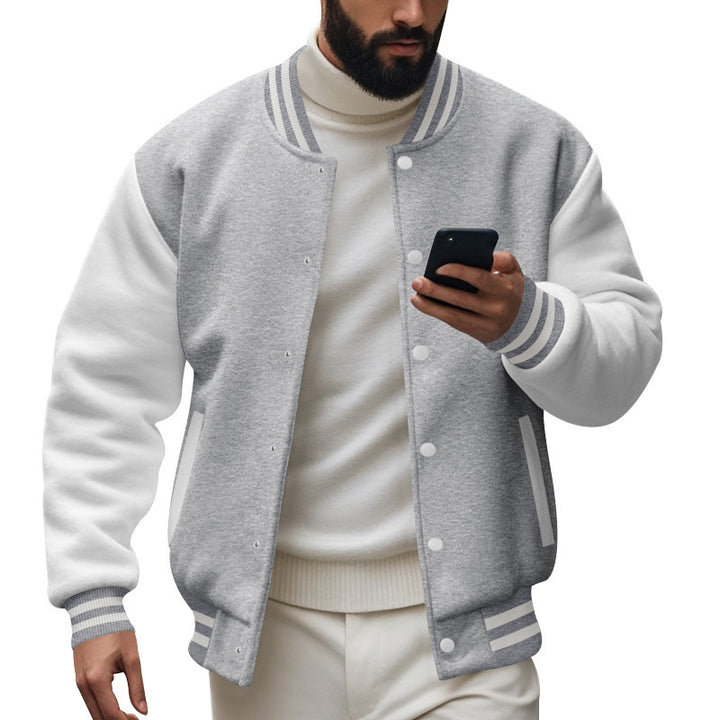 Men's casual bomber jacket with contrasting sleeves and classic cut Lisslune