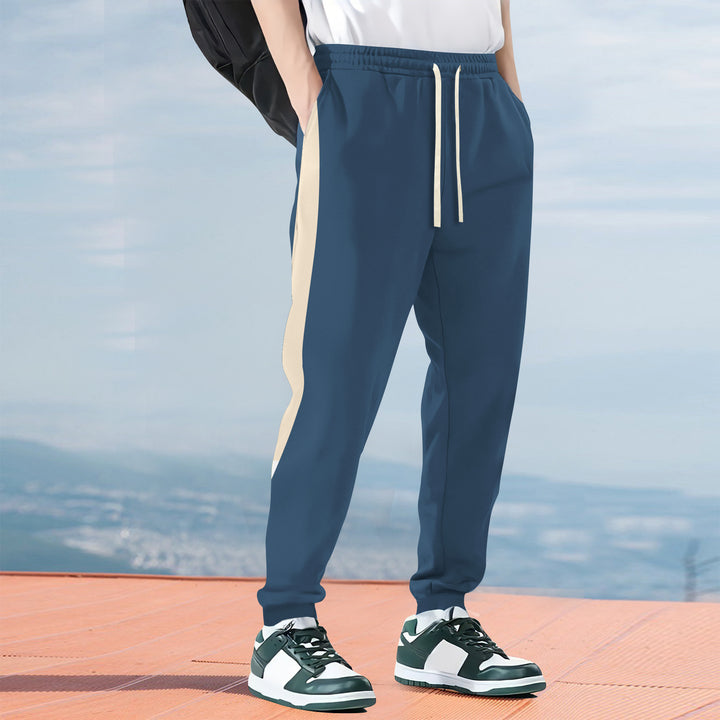Men's sporty leisure pants with side contrast stripes Lisslune
