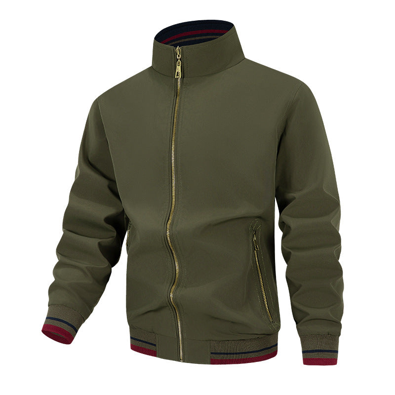 Men's fashionable transitional jacket with high collar and practical pockets Lisslune