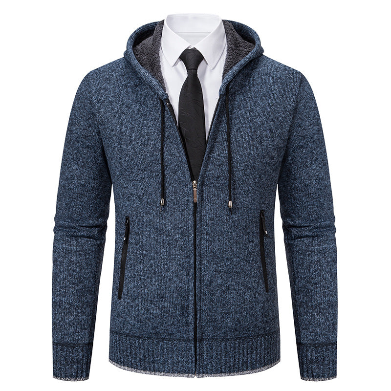 Men's cardigan with hood and soft inner lining Lisslune