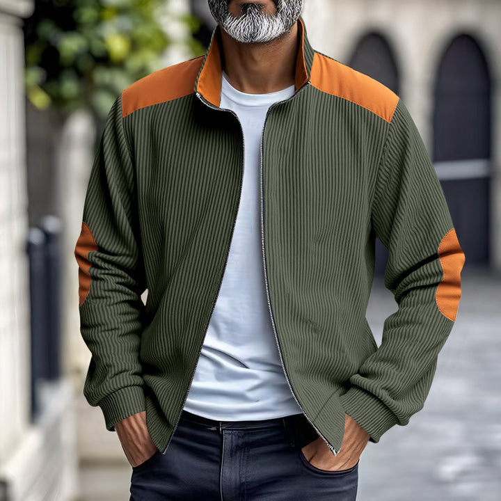 Men's sporty jacket with structured sleeves and stand-up collar Lisslune