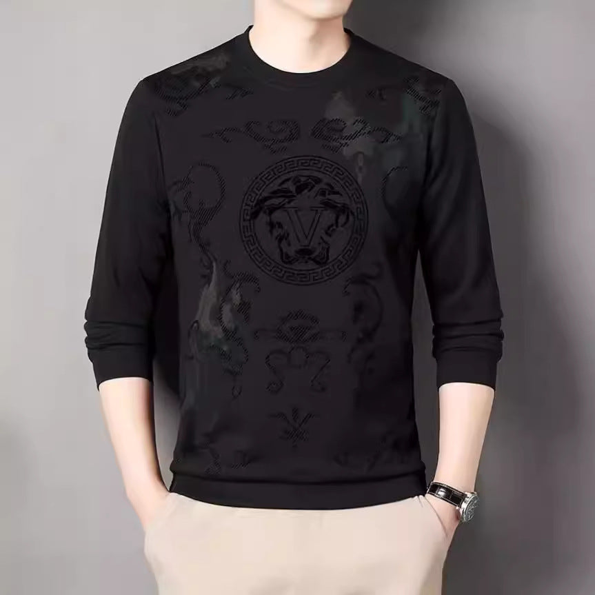 Men's stylish long sleeve shirt with impressive graphic print Lisslune