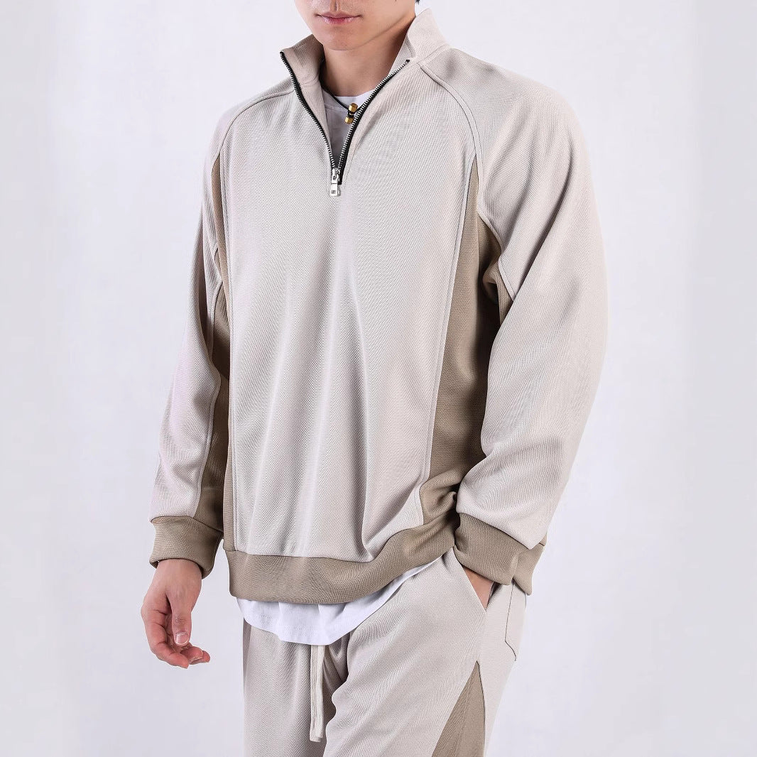 Men's functional sweater with half zipper and breathable inserts Lisslune