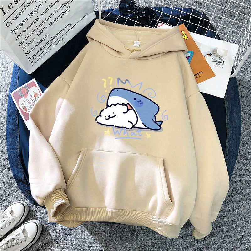 Women's hoodie with playful whale motif Lisslune