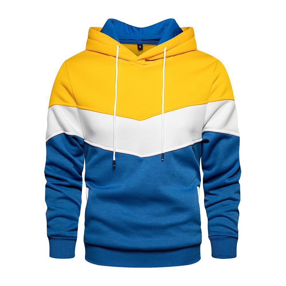Men's Sporty Hoodie with Modern Color Block Design Lisslune