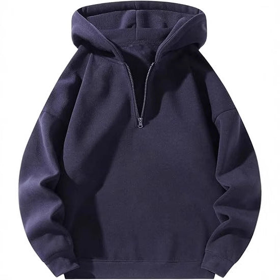 Men's sporty hoodie with half zipper Lisslune