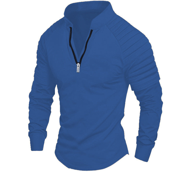 Men's sporty zip pullover with stylish accents Lisslune