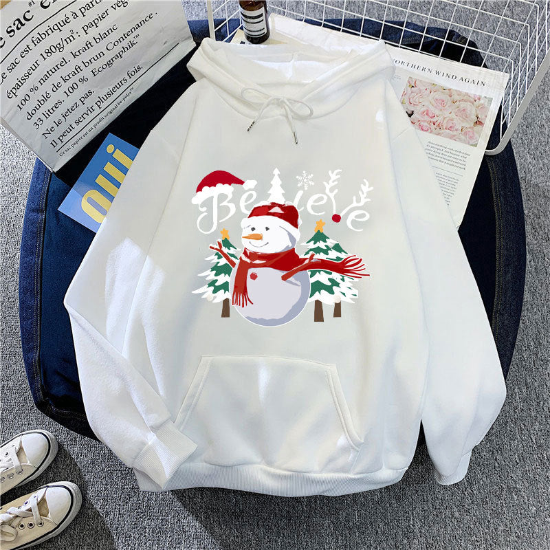 Women's hoodie with cheerful Christmas motif Lisslune