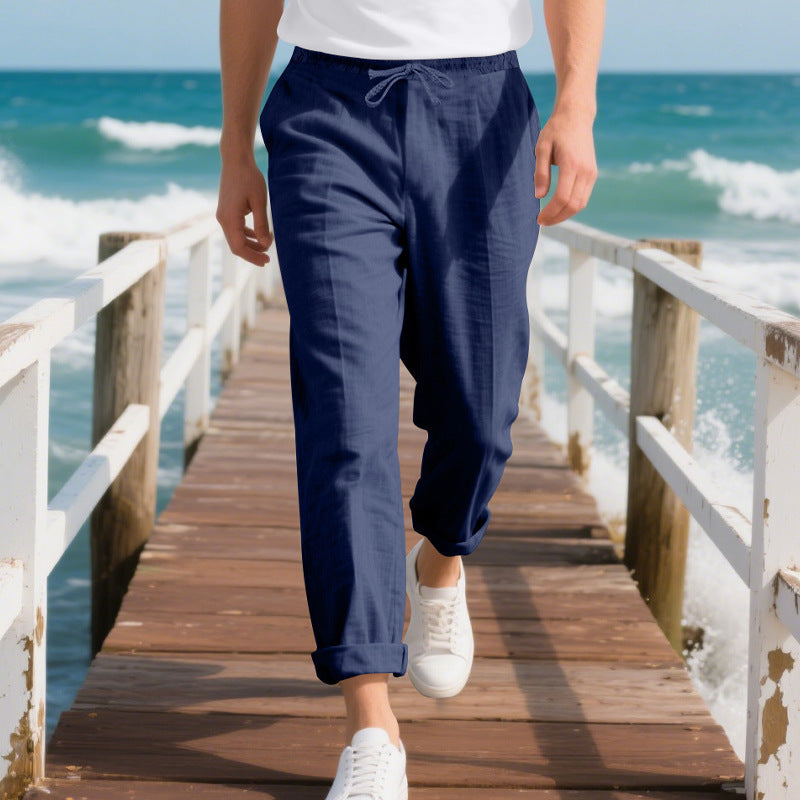 Men's Comfortable Beach Pants with Adjustable Drawstring Lisslune