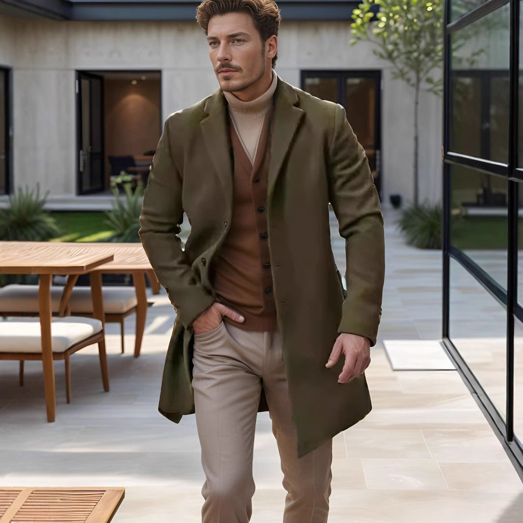 Men's Elegant, Timeless Wool Coat Lisslune