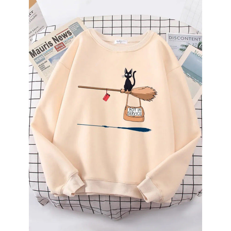 Women's sweatshirt with creative cat design Lisslune