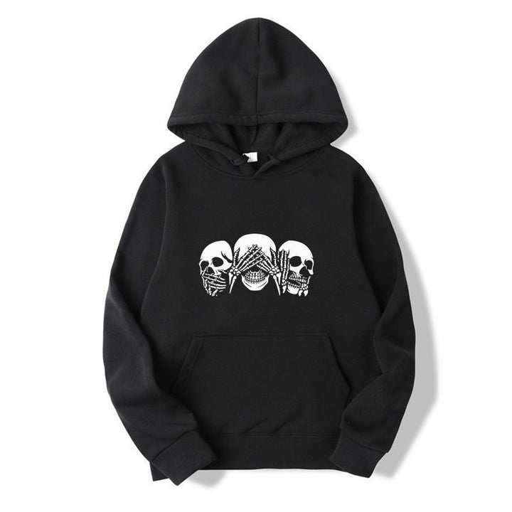 Women's hoodie with artistic skull design Lisslune