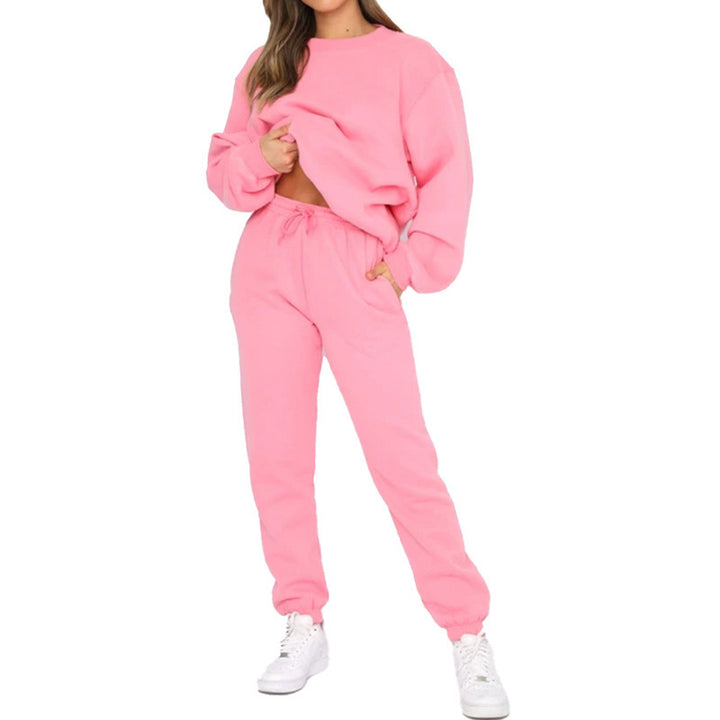 Women’s comfortable tracksuit with modern puff sleeves and elastic waistband Lisslune