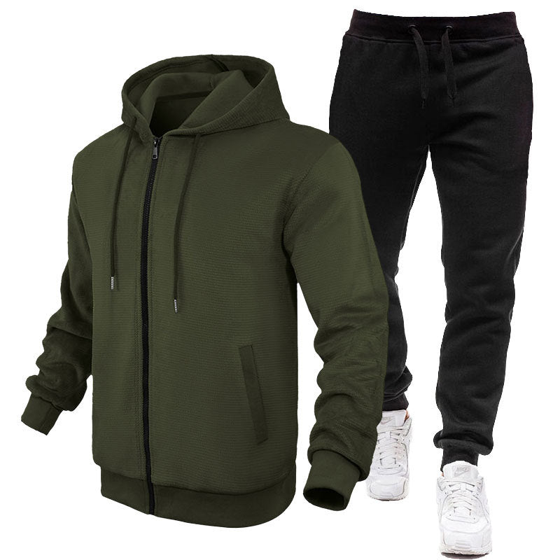 Men's sporty hoodie and tracksuit with fleece lining and practical pockets Lisslune