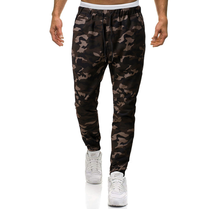 Men's cargo pants with stylish camouflage design and elastic waistband Lisslune