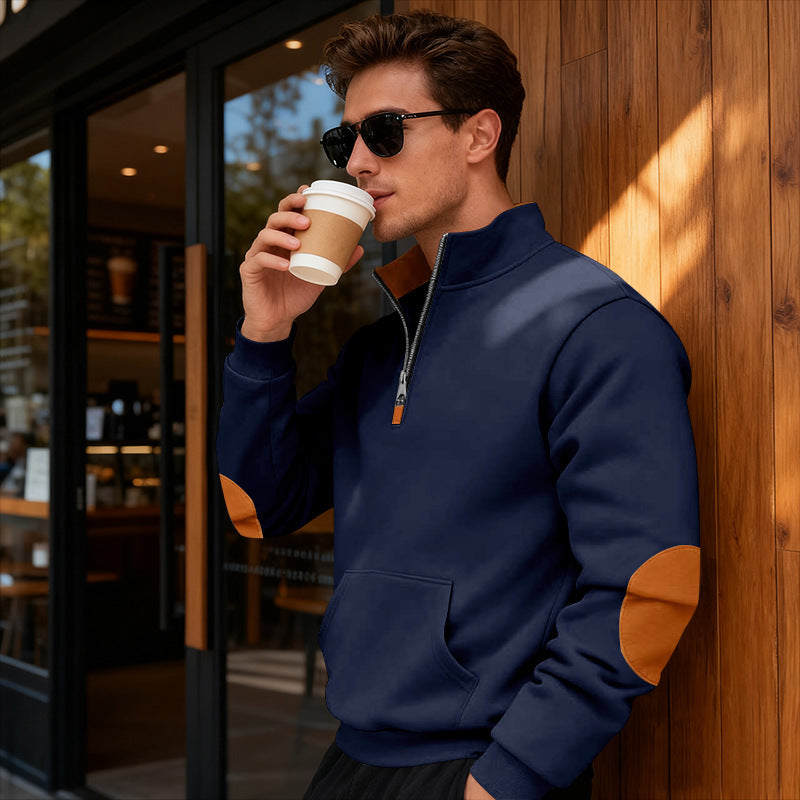 Men's stylish hoodie with zipper and practical pockets Lisslune