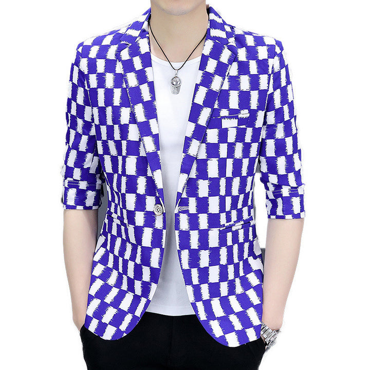 Men's fashionable blazer jacket with innovative pattern Lisslune