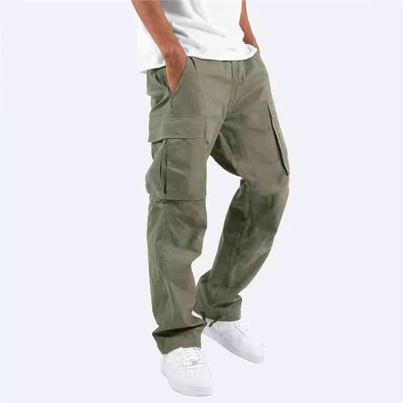 Men's cargo pants with multifunctional pockets and relaxed fit Lisslune