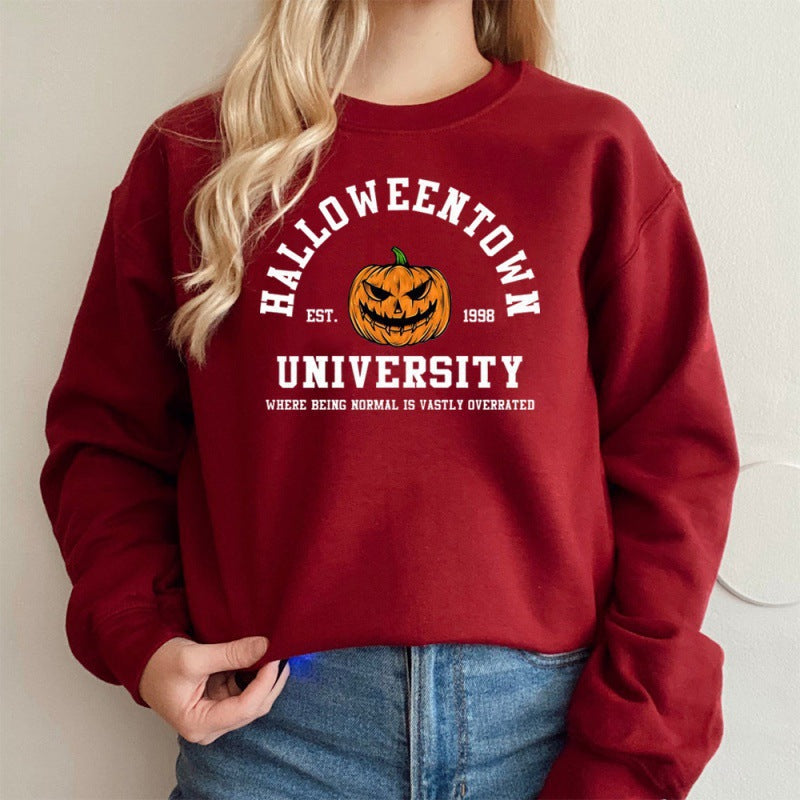 Women's sweatshirt with creative Halloween design and comfortable fit Lisslune