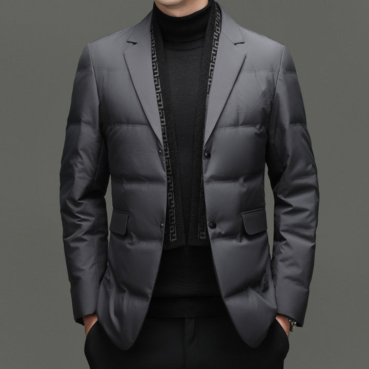 Men's Fashionable Quilted Blazer with Elegant Cut and Practical Pockets Lisslune