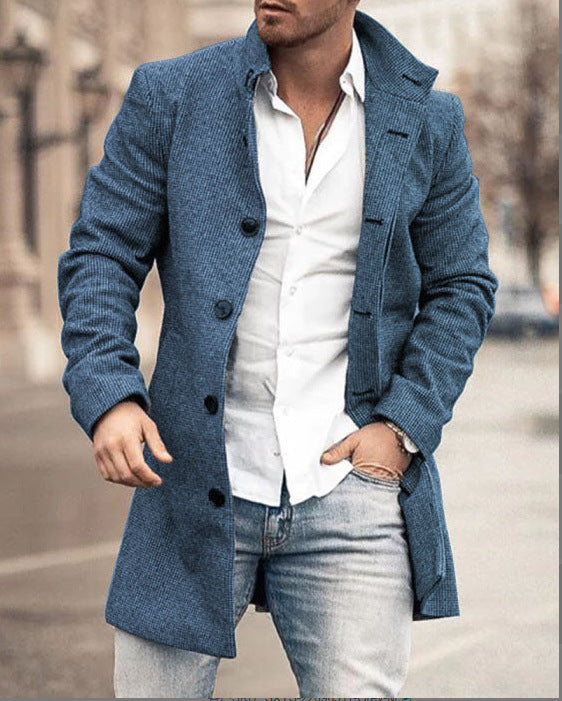 Men's wool coat in modern check design with tailored fit Lisslune