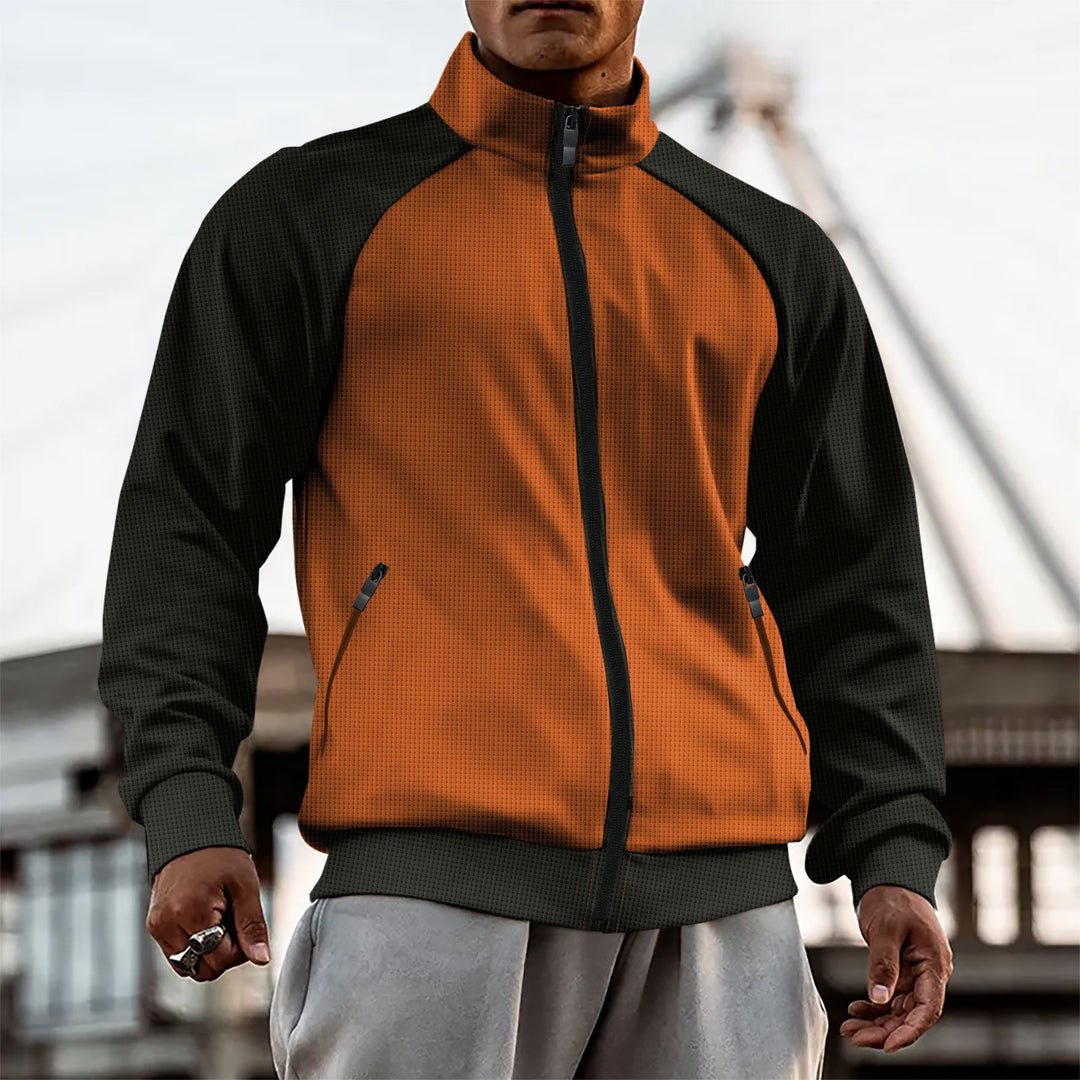 Men's sporty jacket with functional pockets and raised collar Lisslune