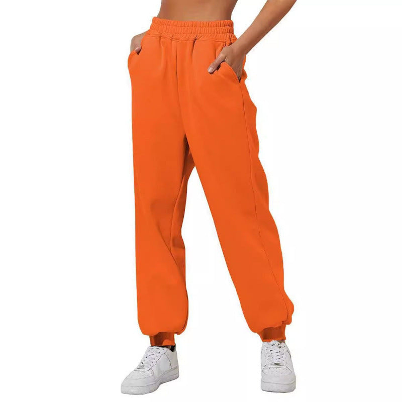 Women's jogging pants with elastic waistband and side pockets Lisslune