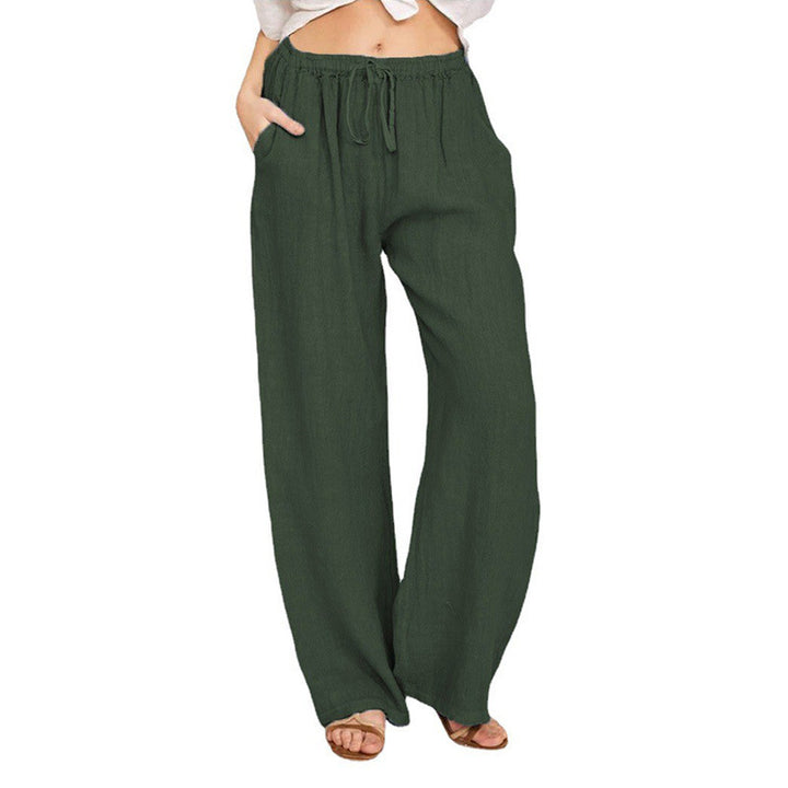 Damen bequeme Leinenhose Lisslune