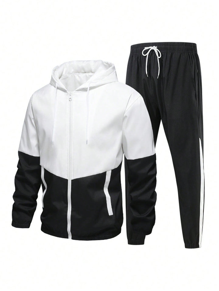 Men's Sporty Windbreaker Set with Breathable Materials Lisslune