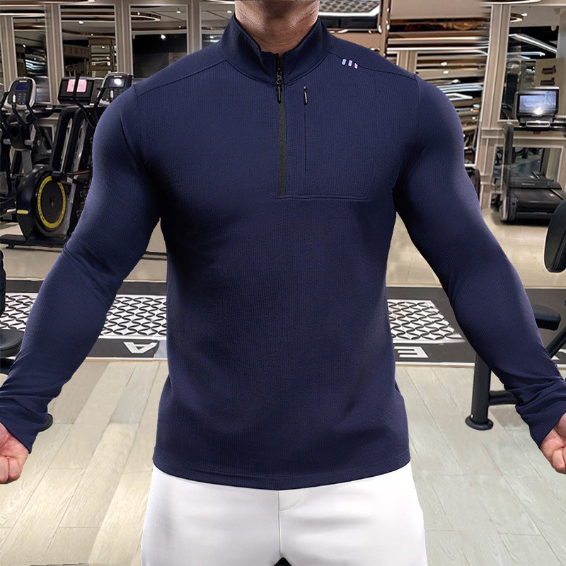 Men's Sporty Functional Top with High Collar Lisslune