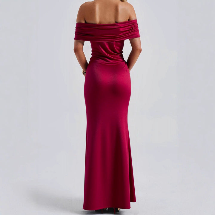 Damen Figurbetontes Asymmetrisches Abendkleid Lisslune