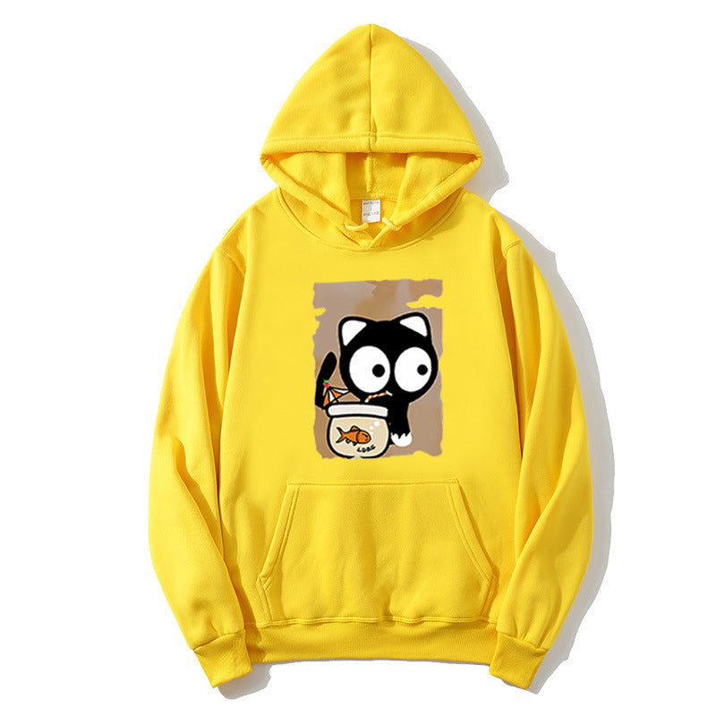 Women's hooded sweatshirt with cute cat design Lisslune