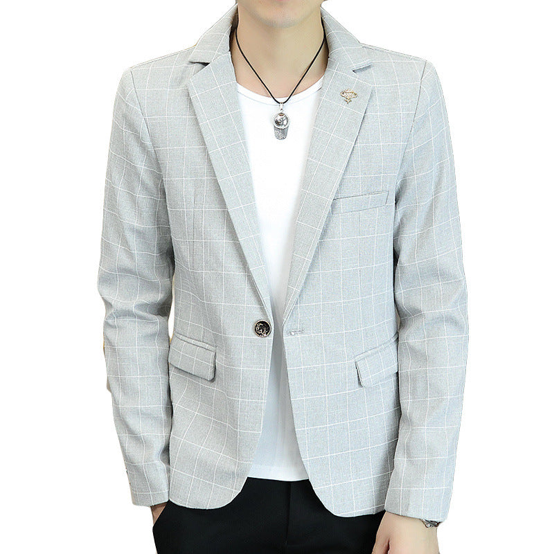 Men's fashionable check blazer Lisslune