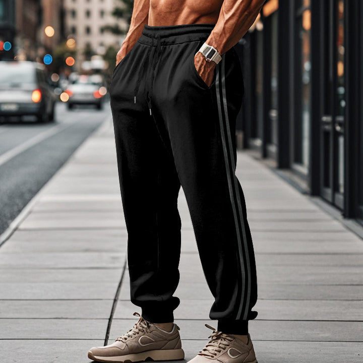 Men's sporty training pants with side stripes Lisslune