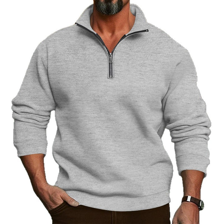 Men's sweatshirt with half zip and cozy fleece Lisslune
