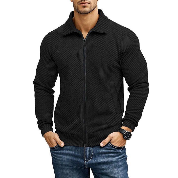 Men's comfortable and stylish hooded jacket with textured fabric Lisslune