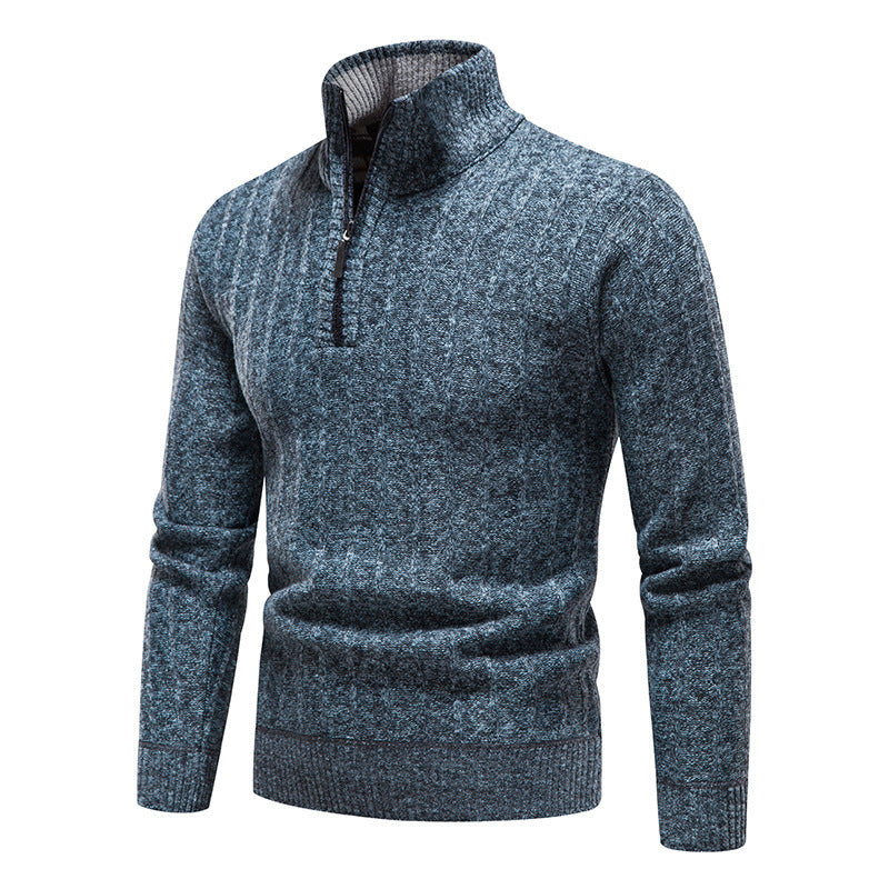 Men's trendy turtleneck sweater with zipper Lisslune