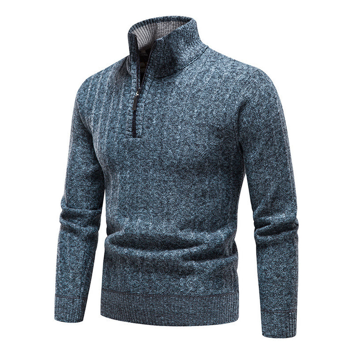 Men's trendy turtleneck sweater with zipper Lisslune