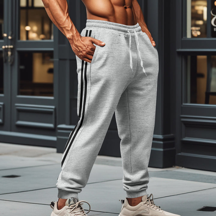 Men's sporty training pants with side stripes Lisslune