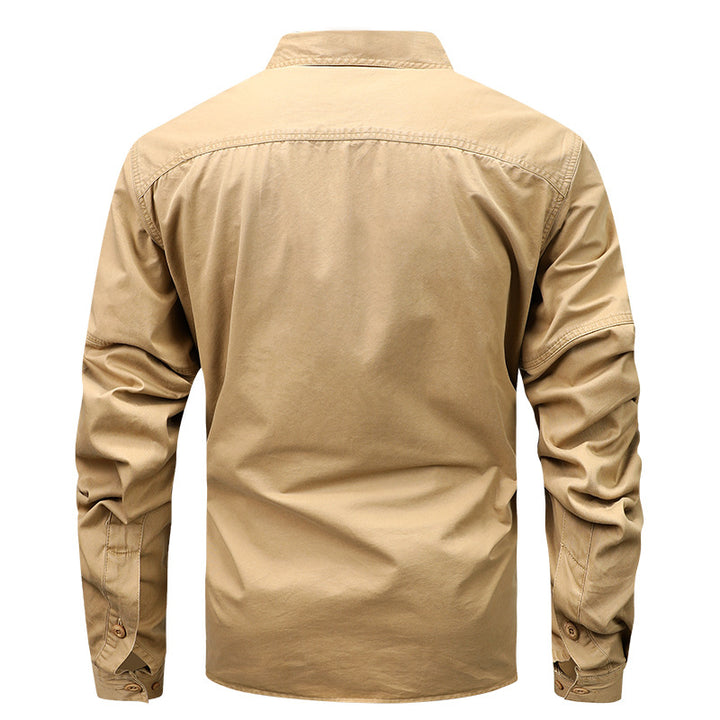 Men's Utility Shirt with Functional Chest Pockets Lisslune