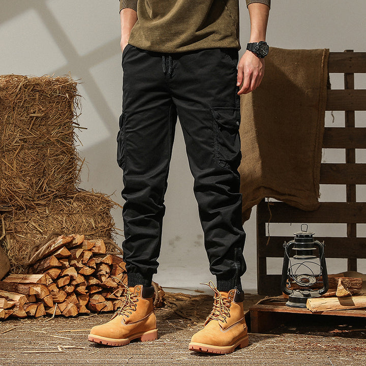 Men's trendy cargo pants with comfortable cuffs and numerous pockets Lisslune