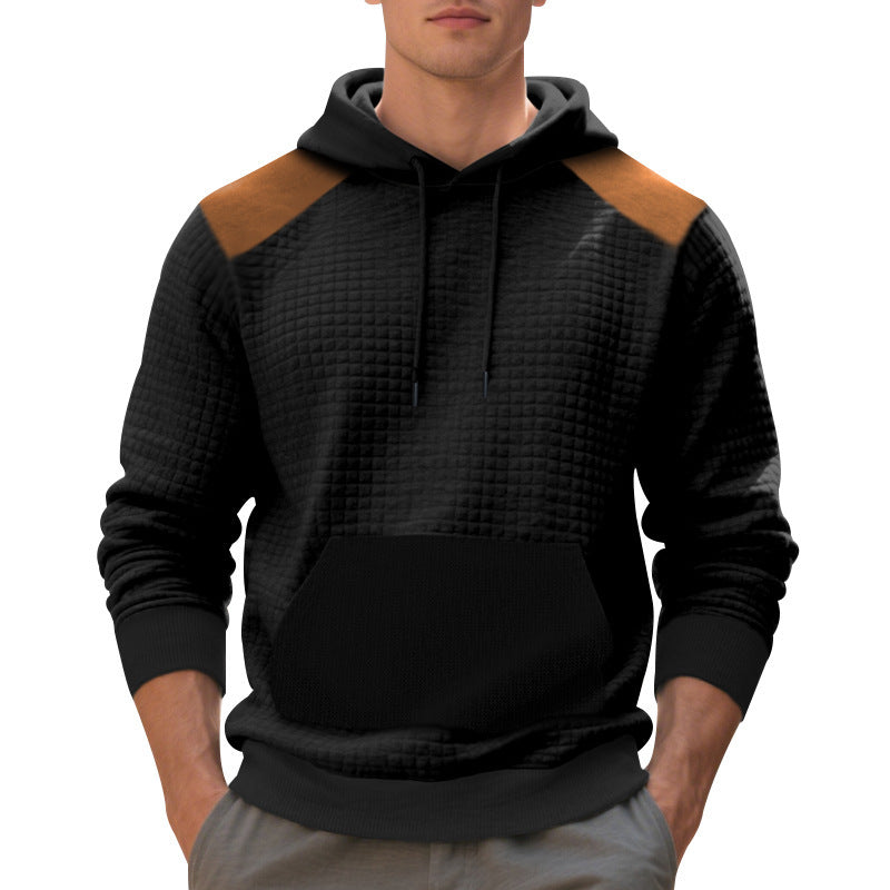 Men's hoodie with textured design and contrast accents Lisslune