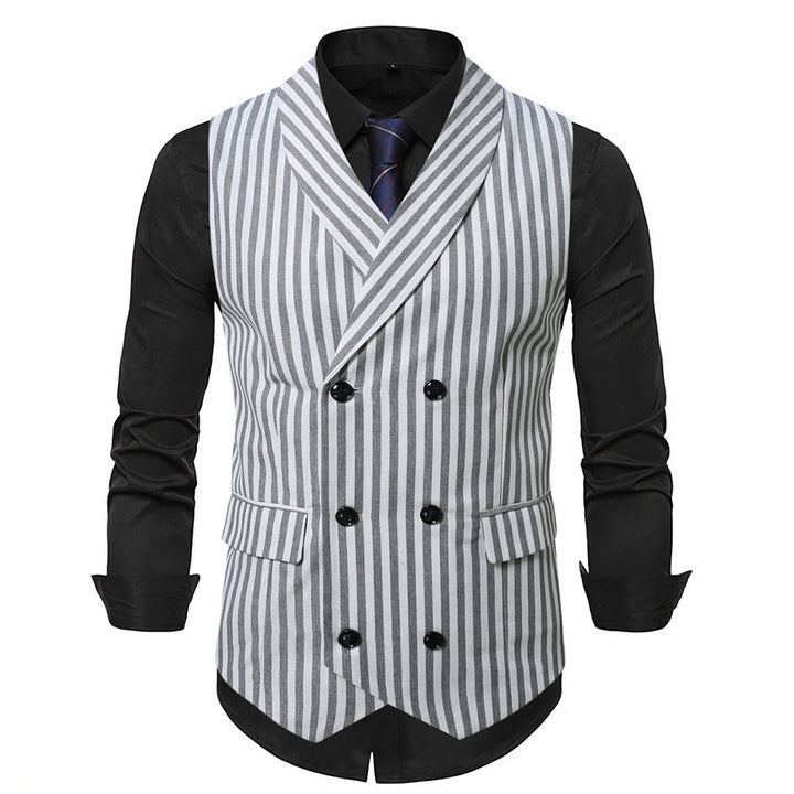 Men's elegant vest with striped design Lisslune