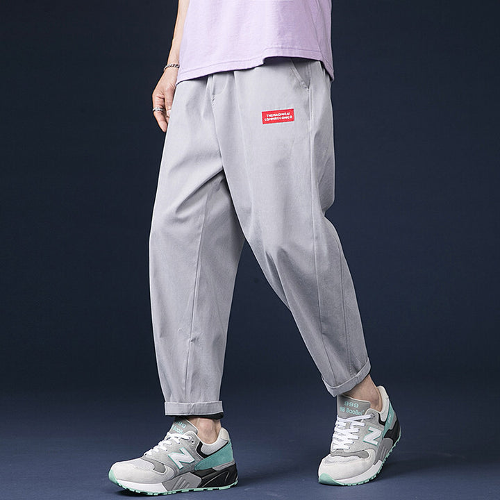 Men's casual pants with a relaxed fit and practical drawstring Lisslune