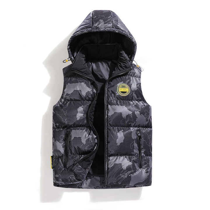 Men's Warm Padded Vest with Adjustable Hood Lisslune